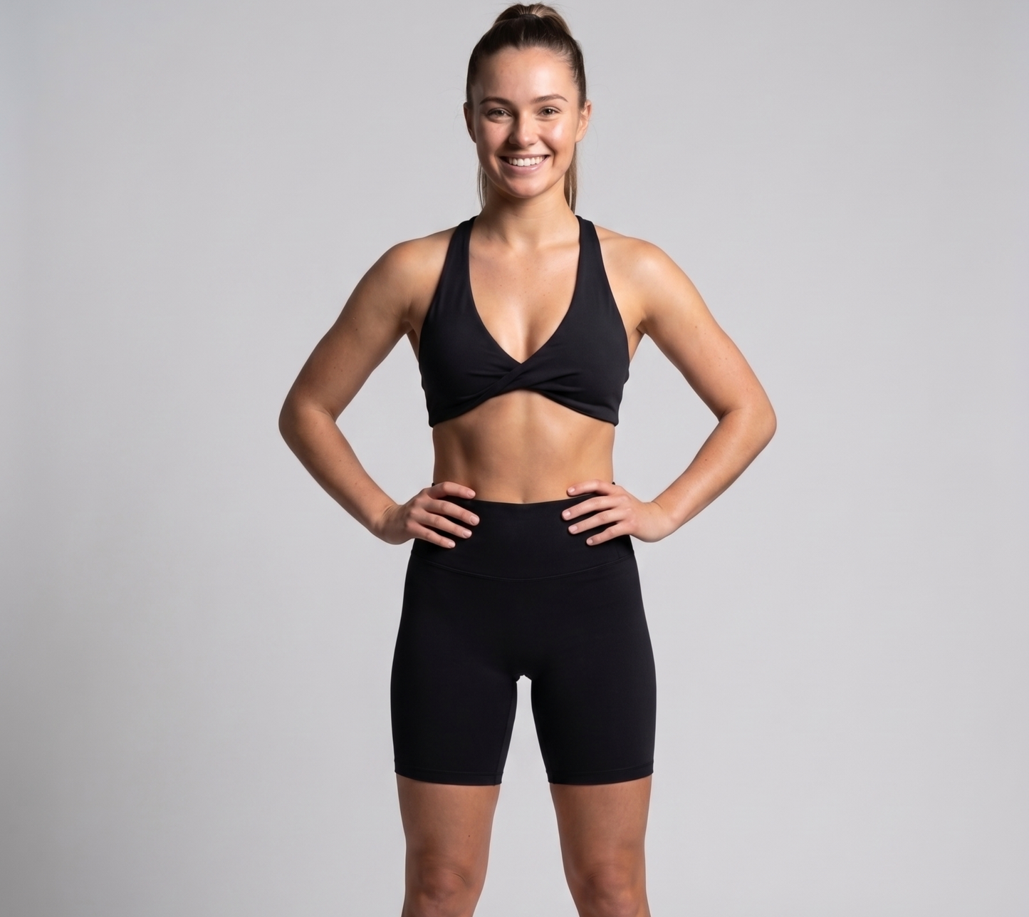 Women’s High-Waist Athletic Biker Shorts – No Front Line Design